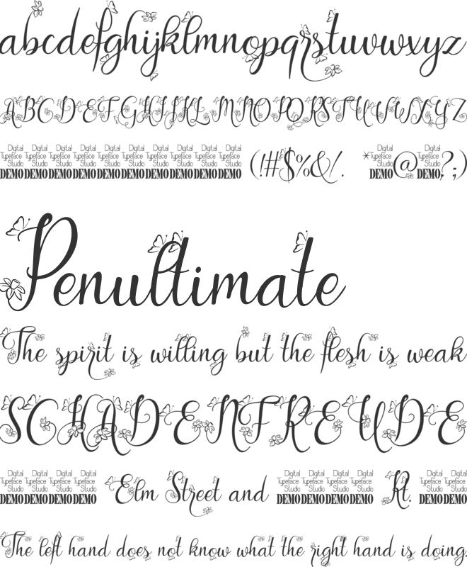 Gloryta font preview