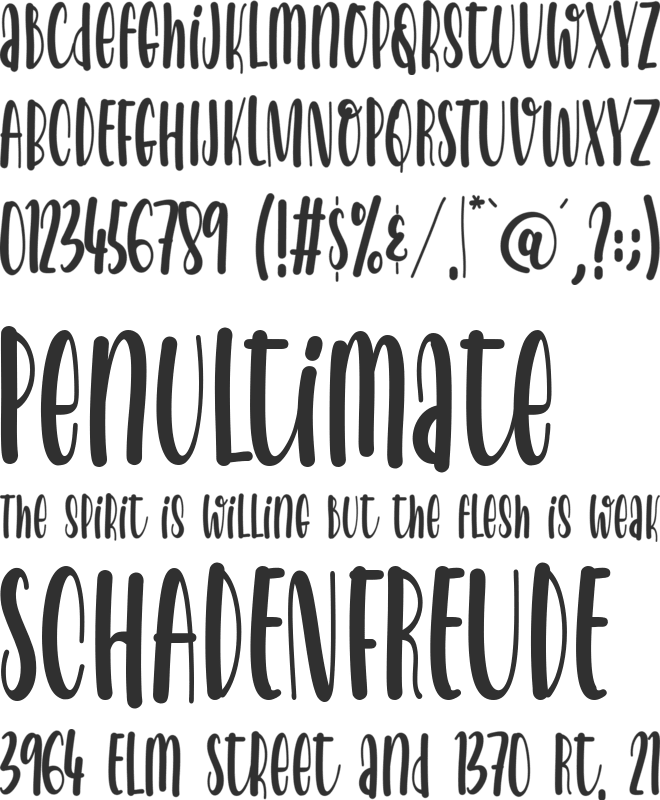 Almond Biscuits font preview