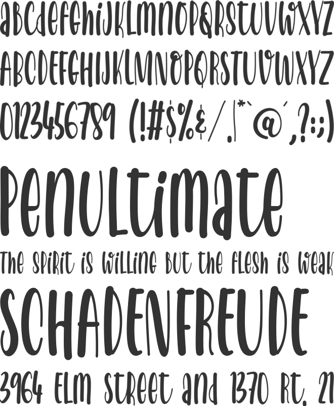 Almond Biscuits font preview