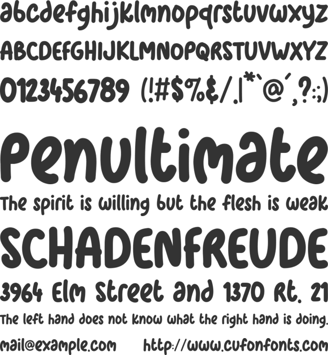 Pink Story font preview