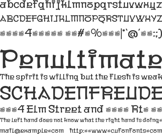 Jonyock Trial font preview