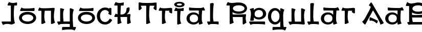 Jonyock Trial Regular font