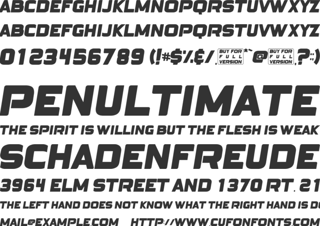 SPACEBOOK font preview