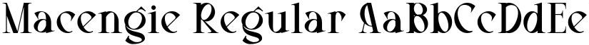 Macengie Regular font