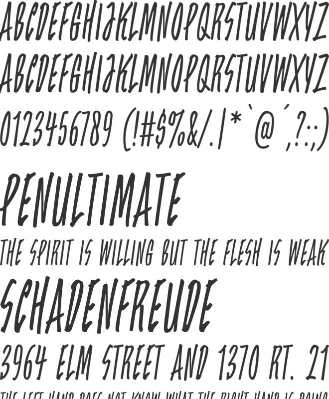Hisolten font preview