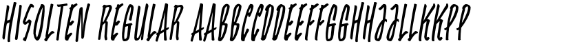 Hisolten Regular font