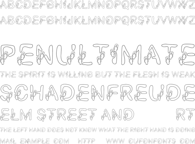 Sandal font preview