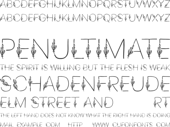 Flowerline font preview