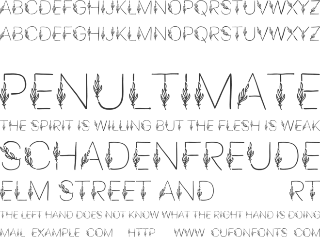 Flowerline font preview