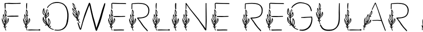 Flowerline Regular font