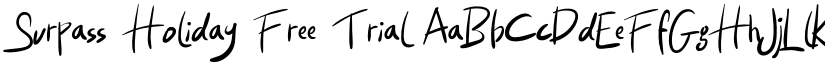Surpass Holiday Free Trial font