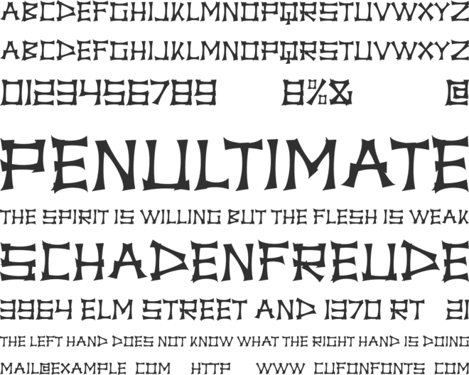 Japstyle font preview