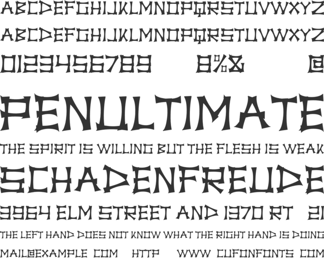 Japstyle font preview