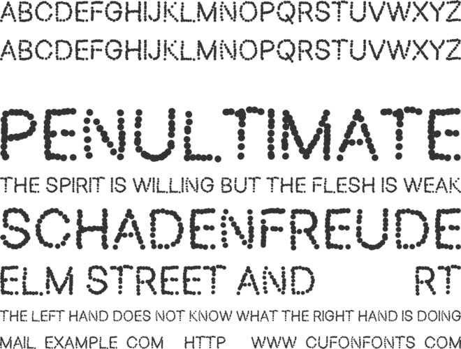 Dotdot font preview