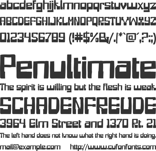 Blocker font preview