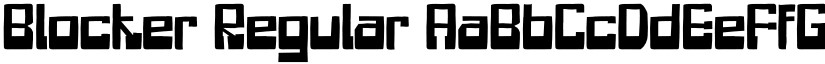 Blocker Regular font