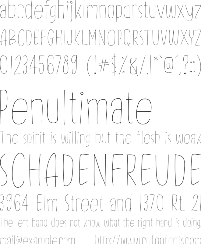 Homey font preview