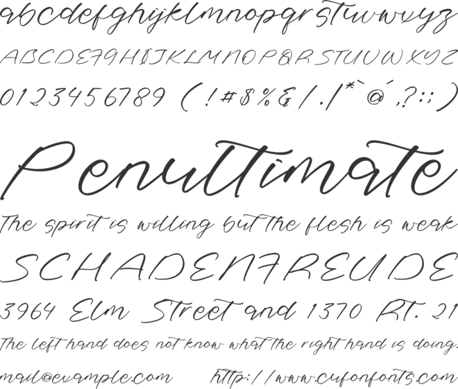 Yaellaf font preview