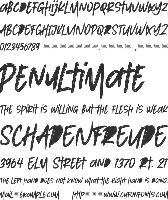 Stickyrans Free Trial font preview