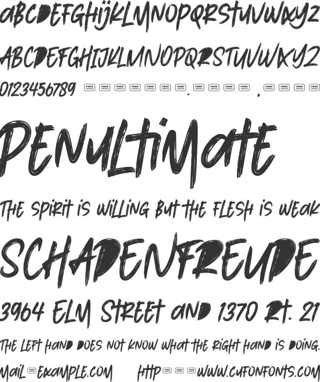 Stickyrans Free Trial font preview