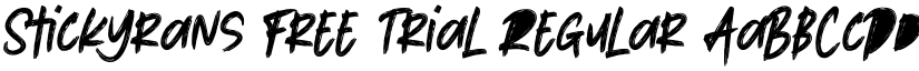 Stickyrans Free Trial Regular font