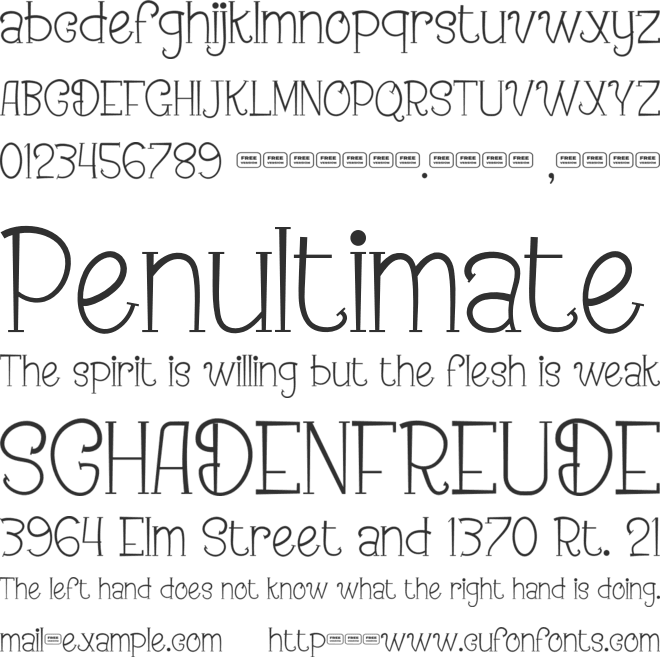 Springholl Free Trial font preview