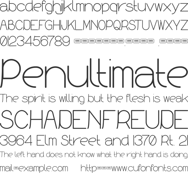 Side In Space Free Trial font preview
