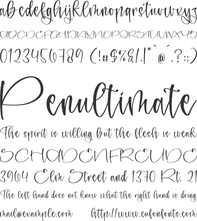 Sillenta Brighten font preview
