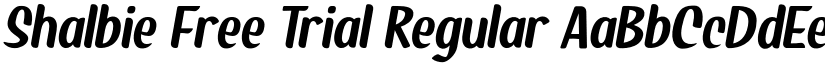Shalbie Free Trial Regular font