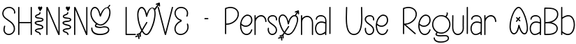 SHINING LOVE - Personal Use Regular font