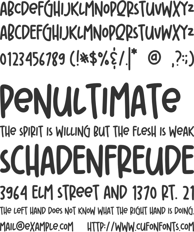 Brownist font preview