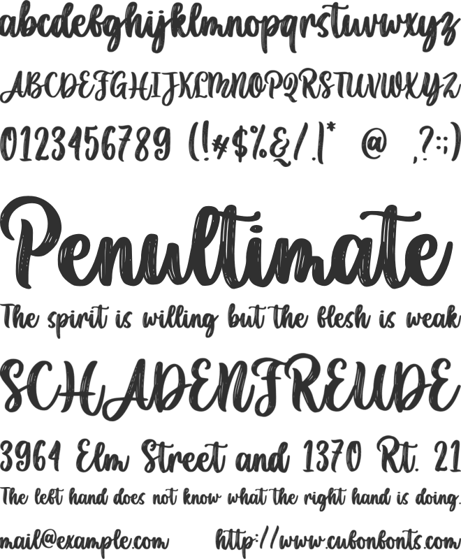 Milkitty font preview