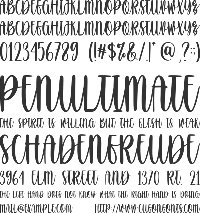 Dreamstar font preview