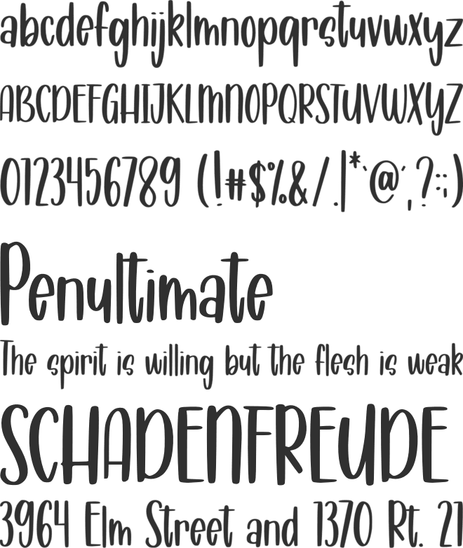 Gembuls font preview