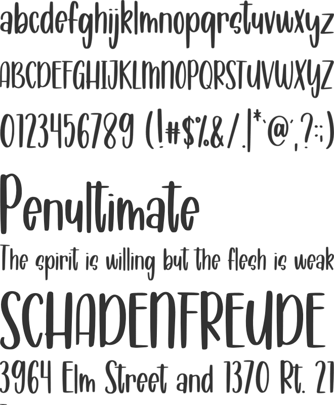 Gembuls font preview