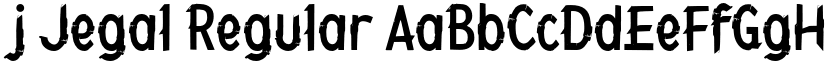 j Jegal Regular font