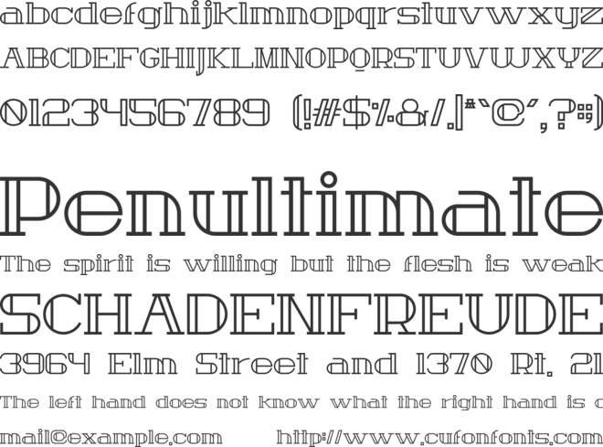 Vahontes 2 font preview