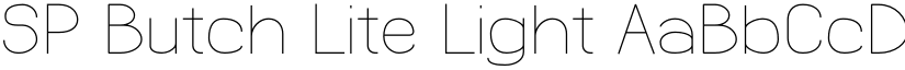 SP Butch Lite Light font