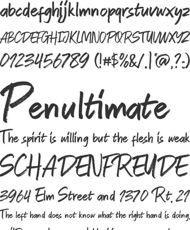 Auttera font preview