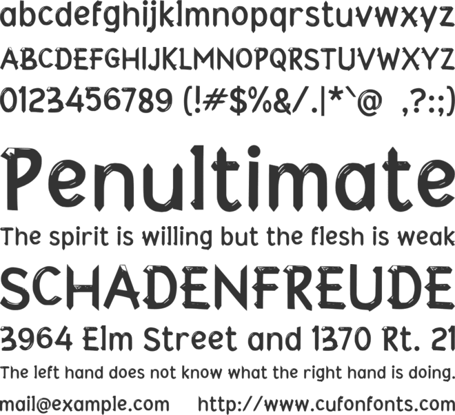 j Jegrak font preview