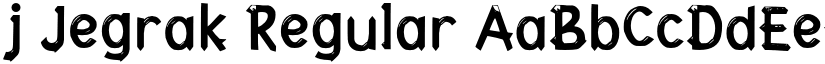 j Jegrak Regular font