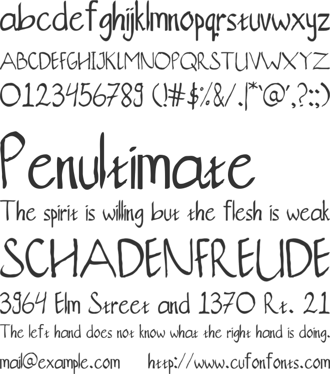 Rokas font preview