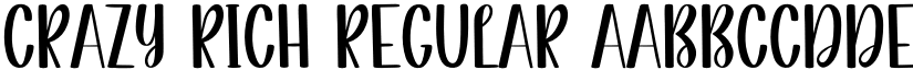 Crazy Rich Regular font