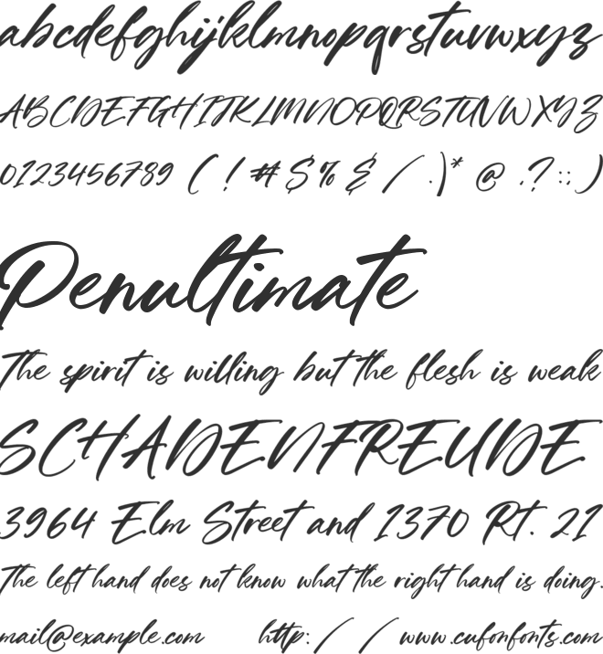 Pairland font preview