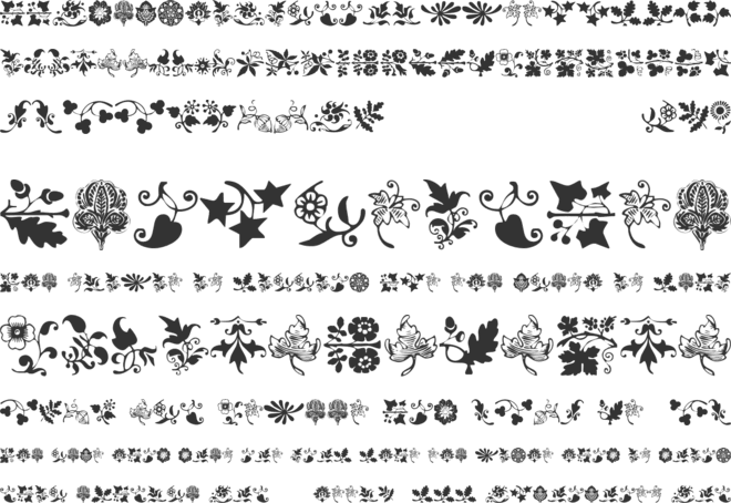 Free Fleurons font preview