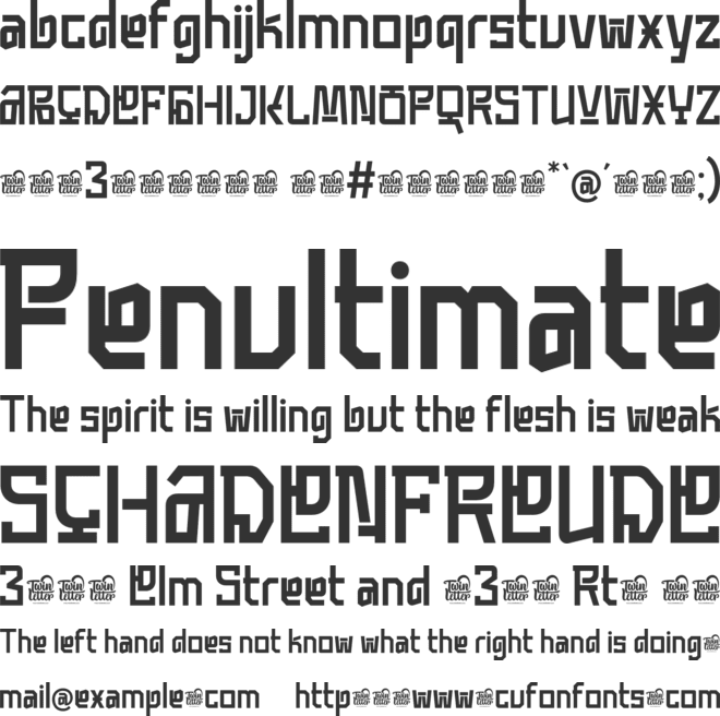 MONCBLA Trial font preview