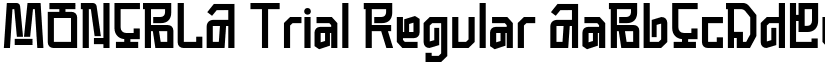 MONCBLA Trial Regular font