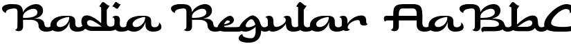 Radia Regular font
