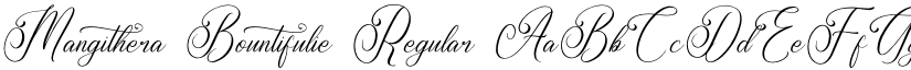 Mangithera Bountifulie Regular font