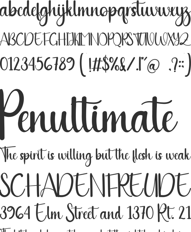 Winter Mountain font preview